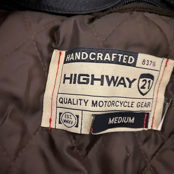Highway 21 Men’s Leather Riding Jacket - Picture 2 of 4